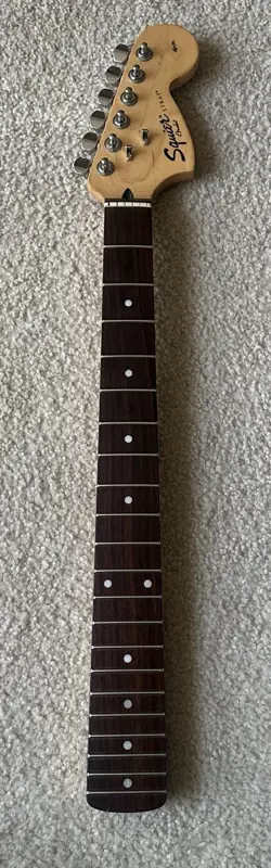 2005 FENDER SQUIER AFFINITY STRATOCASTER NECK 70'S STYLE HEADSTOCK W/UPGRADES