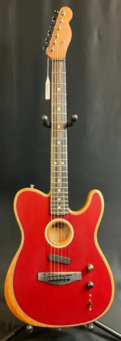 FENDER AMERICAN ACOUSTASONIC TELECASTER ACOUSTIC-ELECTRIC GUITAR CRIMSON RED