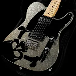 SQUIER BY FENDER HARUNA TELECASTER SKULLSILVER ELECTRIC GUITAR F/S FROM JAPAN