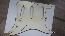 WHITE PICKGUARD HOLE