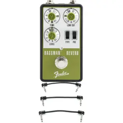 FENDER BASSMAN REVERB PEDAL WITH PATCH CABLES