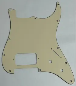 GUITAR PICKGUARD FOR FENDER STRATOCASTER START SINGLE HUMBUCKER VINTAGE YELLOW