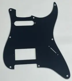 GUITAR PICKGUARD FOR FENDER US 8 SCREW HOLE HS REPLACEMENT 3 PLY BLACK