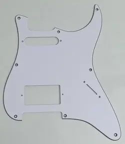 GUITAR PICKGUARD FOR FENDER US 8 SCREW HOLE HS REPLACEMENT 3 PLY WHITE
