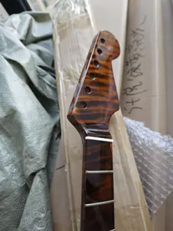 4A 21 FRETS TIGER FLAME ROASTED MAPLE START ELECTRIC GUITAR NECK FOR FENDER ST