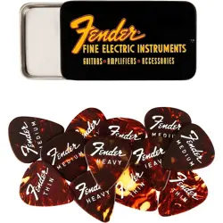 FENDER FINE ELECTRIC VARIETY PICK TIN 12 PACK
