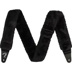 FENDER POODLE PLUSH GUITAR STRAP BLACK