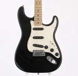 FENDER STANDARD STRATOCASTER BLACK USED ELECTRIC GUITAR