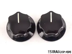2 FENDER PLAYER II MUSTANG BASS PJ GUITAR KNOBS VOLUME TONE CONTROL GUITAR BLACK