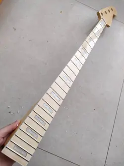 MAPLE JAZZ BASS GUITAR NECK 24 FRET PAINTED SHELL MOSAIC FENDER-JB 34INCH GLOSS