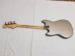 SQUIER BY FENDER BRONCO BASS ELECTRIC BASS GUITAR - CUSTOM UPGRADES - GREAT COND