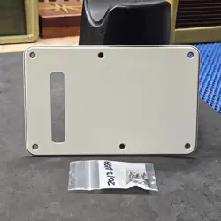 2013 FENDER USA STRAT TREMOLO COVER AMERICAN GUITAR BACK PLATE 3-PLY WHITE