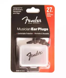 GENUINE FENDER MUSICIAN SERIES BLACK EAR PLUGS - 22DB 099-0542-000