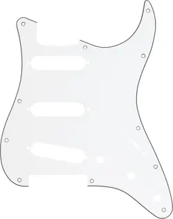 GENUINE FENDER 11-HOLE MODERN-STYLE STRATOCASTER S/S/S PICKGUARD WHITE