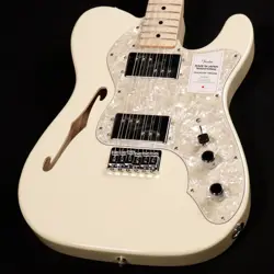 FENDER MADE IN JAPAN TRADITIONAL 70S TELECASTER THINLINE MAPLE OLYMPIC WHITE S N