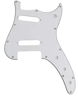 GUITAR PARTS FOR FENDER DUO-SONIC OFFSET SS STYLE GUITAR PICKGUARD 3 PLY WHITE