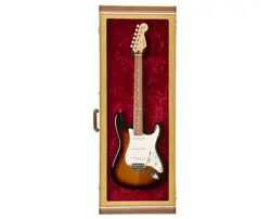 OPEN BOX FENDER GUITAR DISPLAY CASE - TWEED