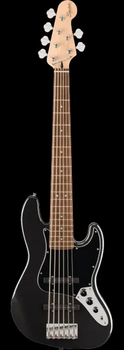 FENDER SQUIER AFFINITY SERIES JAZZ BASS VI ELECTRIC BASS GUITAR,  BLACK METALLIC