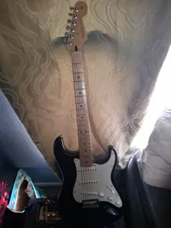 FENDER 6 STRING SOLID ELECTRIC GUITAR - BLACK