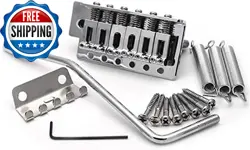 CHROME TREMOLO BRIDGE SET FOR FENDER STRATOCASTER 52.5MM REPLACEMENT