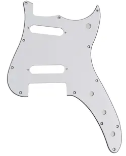 3 PLY WHITE GUITAR PICKGUARD FOR FENDER DUO-SONIC OFFSET SS STYLE