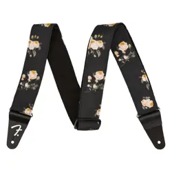 FENDER FLORAL STRAP BLACK 2 GUITAR