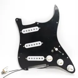 GUITAR PREWIRED LOADED PICKGUARD FOR FENDER SSS ALNICO 5 SINGLE COIL PICKUPS SET