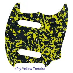 PARTS FOR US FENDER MUSTANG GUITAR PICKGUARD NO CONTROL HOLE, YELLOW TORTOISE