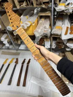 ROASTED FLAME MAPLE STAINLESS STEEL 22FRETS ELECTRIC GUITAR NECK FENDER START