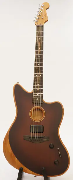 FENDER AMERICAN ACOUSTASONIC JAZZMASTER ALL-MAHOGANY, EBONY FINGERBOARD, BOURBON