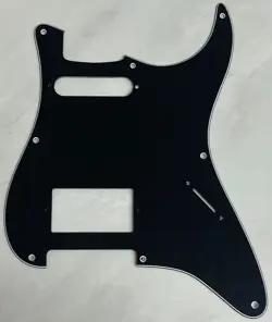 CUSTOM FOR FENDER STRATOCASTER 8 HOLE HS STYLE GUITAR PICKGUARD 3-PLY BLACK