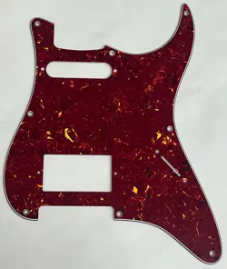 CUSTOM FOR FENDER STRATOCASTER 8 HOLE HS STYLE GUITAR PICKGUARD RED TORTOISE