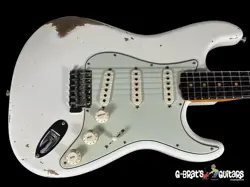 2019 FENDER STRATOCASTER 1959 CUSTOM SHOP 59 HEAVY  RELIC ~ AGED OLYMPIC WHITE