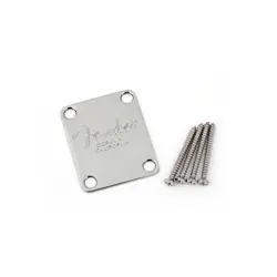 NEW FENDER 4-BOLT AMERICAN SERIES BASS NECK PLATE - CHROME