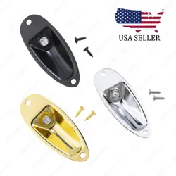 GUITAR BOAT JACK PLATE INPUT OUTPUT SOCKET WITH SCREWS FOR FENDER STRAT 3 COLORS