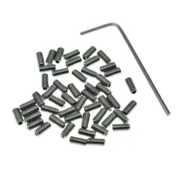 50X GUITAR BRIDGE SADDLE HEIGHT ADJUSTMENT HEX SCREWS M3/#4-40 FITS FENDER