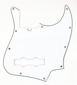 GENUINE FENDER JAZZ/J-BASS WHITE 10-HOLE, 3-PLY PICKGUARD