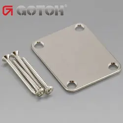 NEW GENUINE GOTOH NBS-3 NECK JOINT PLATE W/ MATCHING SCREWS FIT FENDER - NICKEL