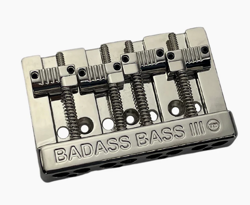 NICKEL BADASS III  BASS BRIDGE FOR STRING THRU FENDER P/JAZZ BASS BB-3343-001
