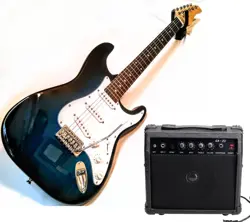 ?FAST , FREE SHIPPING!?+AMP! STYLE ELECTRIC GUITAR +SOFT CASE/GIG BAG +STRAP!