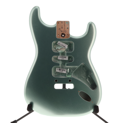 FENDER AMERICAN PRO II STRATOCASTER BODY MYSTIC SURF GREEN TREM MOUNT CRACK