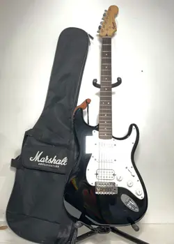 FENDER SQUIRE STRAT ELECTRIC GUITAR W/ SOFT CASE & NECK STRAP