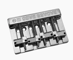 CHROME BADASS III  BASS BRIDGE FOR STRING THRU FENDER P/JAZZ BASS BB-3343-010