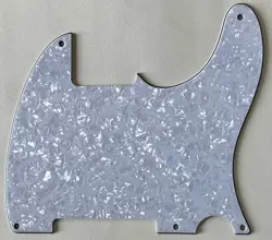 4 PLY WHITE PEARL PICKGUARD FIT FENDER ESQUIRE VINTAGE TELE 5 HOLE BLANK STYLE