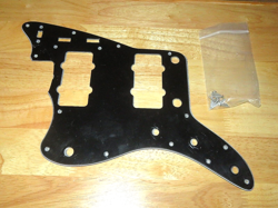 FENDER 2023 USA BLACK 3 PLY AMERICAN PROFESSIONAL JAZZMASTER LEFT HAND PICKGUARD