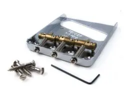 GENUINE FENDER AMERICAN VINTAGE HOT ROD TELECASTER 3-SADDLE TELE BRIDGE - CHROME