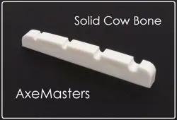 ALWAYSHANDCRAFTED 38MM BONE NUT FOR FENDER JAZZ BASS GUITAR - FLAT BOTTOM