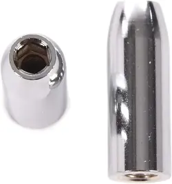 NEW - BULLET TRUSS ROD NUTS FOR FENDER GUITARS (2), 10-32 - CHROME