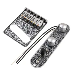 GUITAR CONTROL PLATE LOADED & ROLLER SADDLE BRIDGE FOR FENDER TELECASTER TL