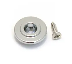 (1) GOTOH CHROME VINTAGE STYLE ROUND STRING GUIDE FOR FENDER P/JAZZ BASS RB20CS